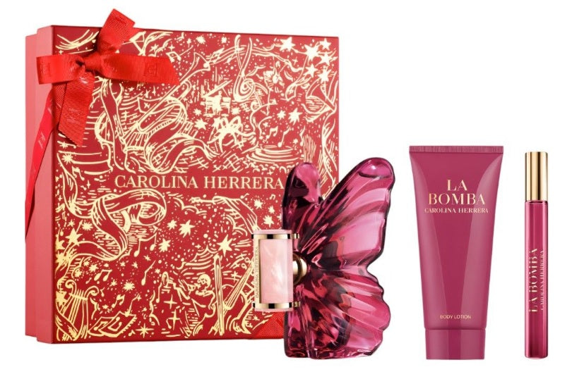 Carolina Herrera La Bomba 80ml EDP + 100ml Body Lotion + 10ml EDP Set for Women