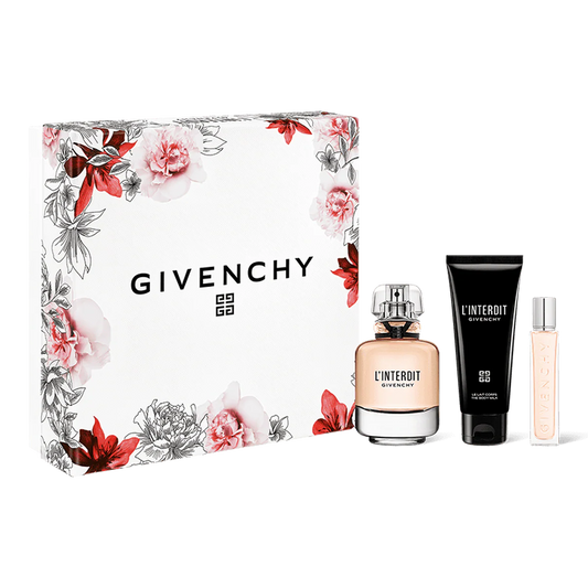 Givenchy L'interdit Gift Set 80ml EDP + 75ml Body Milk + 12.5 ml Mini