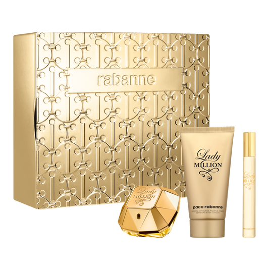 Paco Rabanne Lady Million 50ml EDP + 75ml Body Lotion + 10ml Mini for Women Gift Set