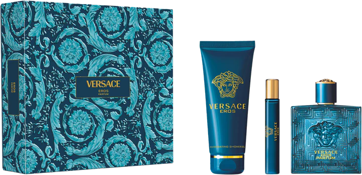Versace Eros 100ml Parfum + 10ml Mini + 150ml Shower Gel for Men Gift Set