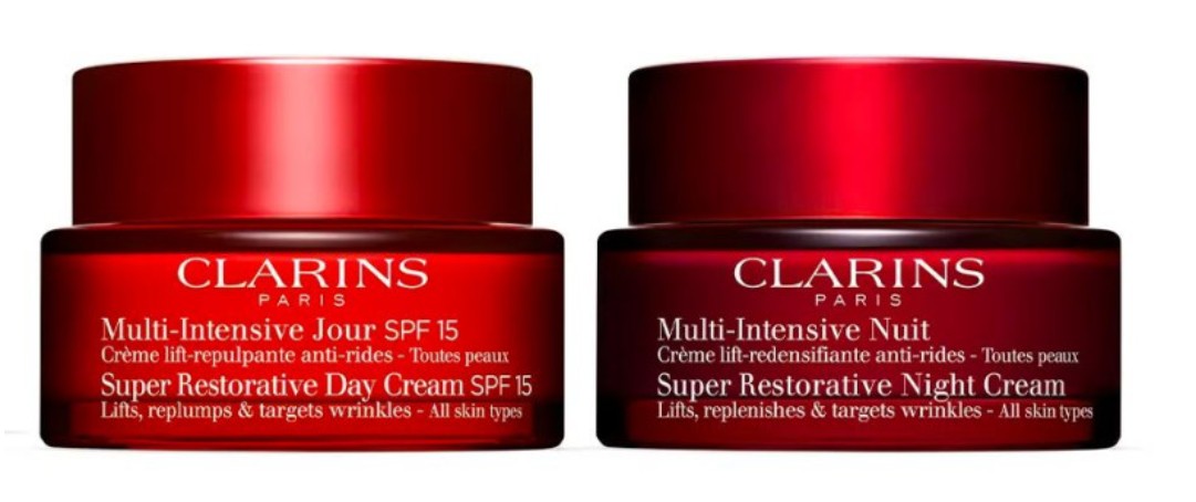 Clarins Super Restorative Day & Night Cream SPF15 Set for Women