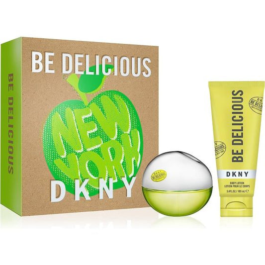 DKNY Be Delicious 100ml EDP + 100ml Body Lotion for Women Gift Set