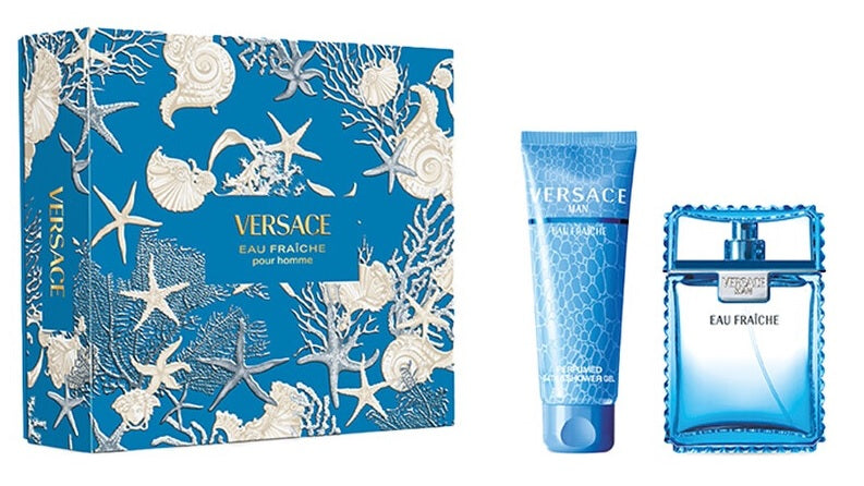 Versace Eau Fraiche Pour Homme 100ml EDT + 150ml Shower Gel for Men Gift Set